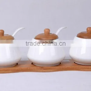 Hot Sale High Quality 2015 New Style Bone Porcelain Canisters/pepper Bottle Sets/3pcs Ceramic Canister Sets thumbnail-2