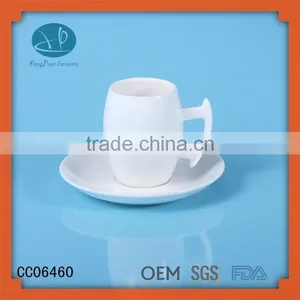 Coffee Tea Cup 75ml Custom Espresso Cup and Saucer ,ceramic Cup and Saucer With Logo, Ceramic Tea Cups With Printing thumbnail-1