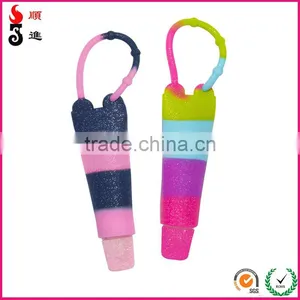 Colorful Silicone Plain Mini Size Lip Gloss Bottle Case thumbnail-5