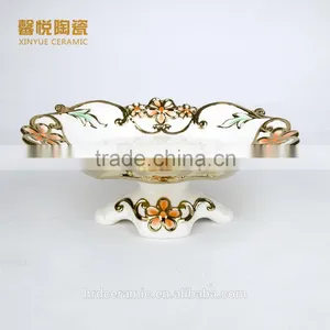 Factory Hot Sale Smoking Clear Ashtray, Ceramic Golden Fruit Tray thumbnail-2