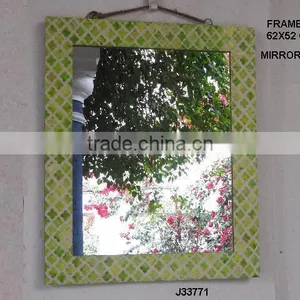 Green Bone Mosaic Mirror Moroccan Style Patterns Available in All Sizes and Styles thumbnail-1