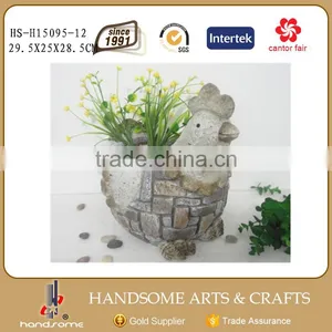 29.5CM Garden Flower Pot Magnesia Rooster Statue Chinese New Year Gifts thumbnail-1