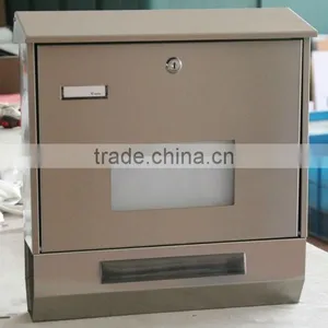 FQ-200 Stainless Steel House Numbers Mailbox With Solar Power Light Led Solar Letterbox Solar Address Numbers Maibox thumbnail-2