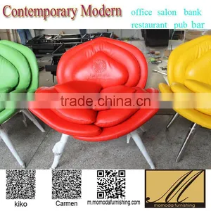 Fancy Colorful Decoration Furniture PU Leather Leisure Chair Commercial Public Area Wedding Photo Shoot Studio Dramatical Chair thumbnail-1