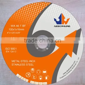 4" 100x1x16mm Super Thin Flat Resin Bonded Reinforced Cutting Wheel for Stainless Steel thumbnail-1