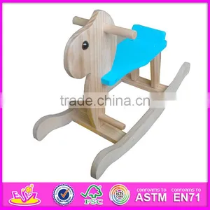 2016 Best Sale Kids Wooden Toy Rocking Horse, Top Popular Baby Wooden Toy Rocking Horse W16D055 thumbnail-1