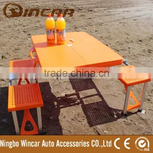 Aluminum Plastic Camping Table Set Outdoors Picnic Camping Travel Table thumbnail-1