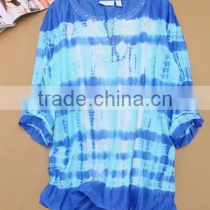 Women's Tie Dye Blouse & Top , Women's Beads Neck Blouse thumbnail-3