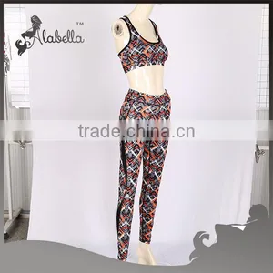 Wholesaleyoga Sets Sports Bra and Leggings With Digital Printing thumbnail-4