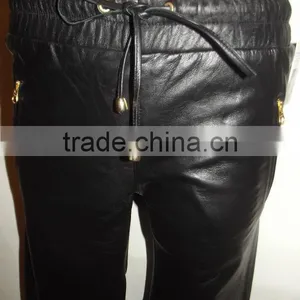 Red Mens Jogging SweatPants Lambskin thumbnail-1