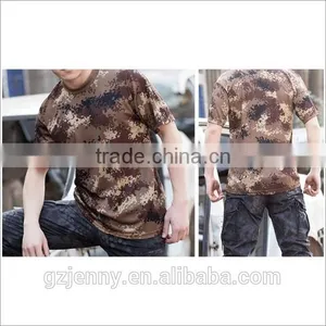 Hot Custom Desert O Neck Short Sleeve Military T Shirt Dry Fit Camo Shirt for Sale thumbnail-1