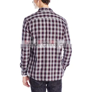 China Blouses 2016 Winter Designs Fashion Men's Plaid Shirt thumbnail-4