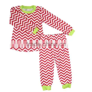 2017 Wholesale Baby Stripe Cotton Knit Soft Sets Kids Christmas Pajamas thumbnail-6