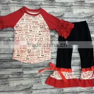 Wholesale Childrens Clothing Sets for Easter Wholesale Baby Girls Sets With Bunny and Lace Pants thumbnail-6