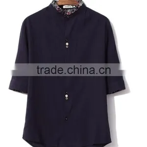 NEW DESIGN Chinese Collar Linen Hemp Shirt thumbnail-2