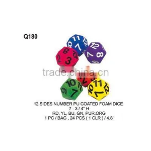 12 SIDED NUMBER COATED PU FOAM DICE thumbnail-5