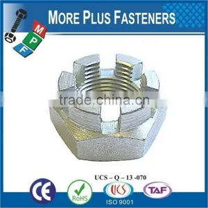 Made in Taiwan Fine Thread Stainless Steel Grizzly Claw Brass Fine Thread Zinc Castle Nut thumbnail-3