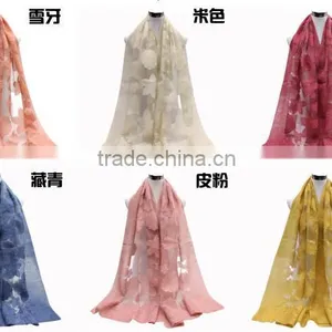 2017 New Arrival Fashion Plain Color Women Hijab Silk Scarf thumbnail-6