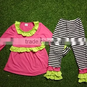Girls Autumn Clothing Set Casual Patched on Knee Children Wear Fancy Kids Stylish Suits Wholesale Children's Boutique Clothing thumbnail-5
