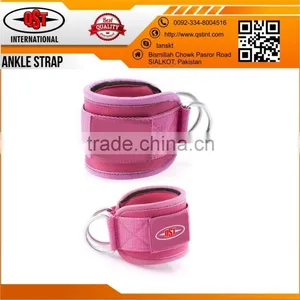 ANKLE D-RING STRAPS Thigh Pulley Lifting Padded Multi Gym Bandage QST Strap thumbnail-2