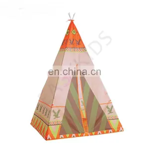 Indoor Outdoor Safety Children Game Playhouse Tepee Tent for Kids Play thumbnail-4