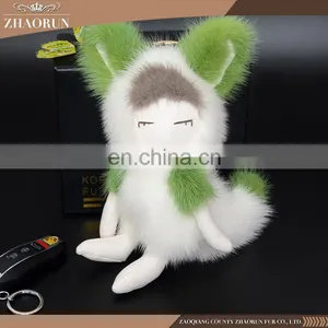 2016 High Quality Colorful Rabbit Fur Keychain For Handbag thumbnail-5