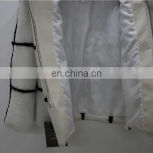 Best Quality Lady'S Fur Garment And Jacket White Sheepskin Fur Coat For Winter thumbnail-4