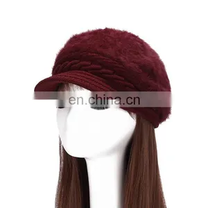 Custom Winter Fur Women's Hat Ladies Fashion Beret Hats thumbnail-4