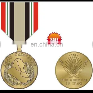Custom Metal Military Medal With Ribbon thumbnail-1
