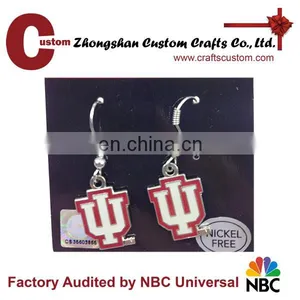 Hot Wholesale Cheap Custom Logo Souvenir Earrings as Gift in Bulks thumbnail-2