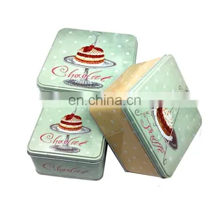 Custom Square Small Gift Metal Chocolates Biscuits Cookies Cake Tin thumbnail-5