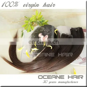 2015 New Style Top Grade Best Selling Factory Price Double Drawn 28 Inch Clip on Human Hair Extension thumbnail-3