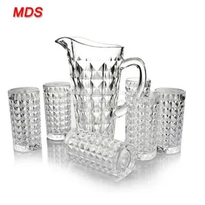 Hot Sale 1420ml Machinemade Custom Diamond Glass Pitcher Set thumbnail-1