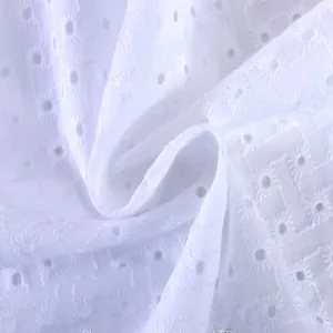New Design Embroidery Good 100% Cotton Fabric Lace Tulle Embroidered thumbnail-1