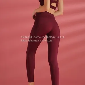 Newest Breathable High Elastic Tights Quick Dry Womens GYM Leggings Sets thumbnail-3