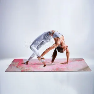Custom Eco Friendly Digital Printed TPE Suede Yoga Mat thumbnail-3