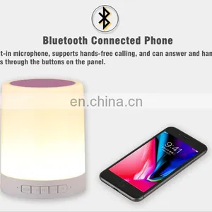 Оптовая поставка с доставкой по схеме DDP. Многофункциональный умный Bluetooth-колонка-ночной светильник, цветной музыкальный плеер, сенсорный настольный ламп thumbnail-7