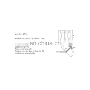 Stainless Steel Glass to Glass 130 Degree Shower Hinge for Glass Door thumbnail-3