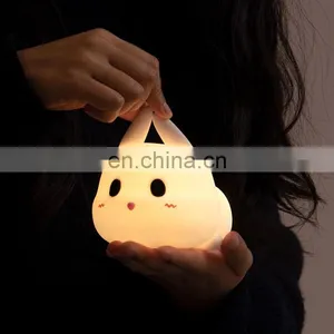 LED Silicone Usb Rabbit Shape Animal Night Light for Children thumbnail-3