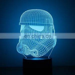 RGB Touch Black Base 3d Illusion Bedroom Usb Art Night Light Led Desk Table Lamp thumbnail-4
