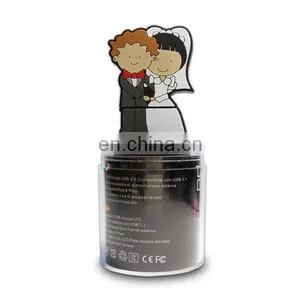 2021 Popular Gift 32GB Flash Drive Storage Pendrive Custom Bride and Bridegroom USB Memory thumbnail-3