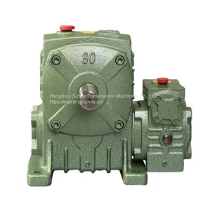 Wp Series 1400rpm Electric Motor Horizontal Worm Cast Iron Industrial Use Gearbox thumbnail-2
