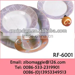 Professional Zibo Made Promotional Round Germany Dinner Set Porcelain Tableware thumbnail-1