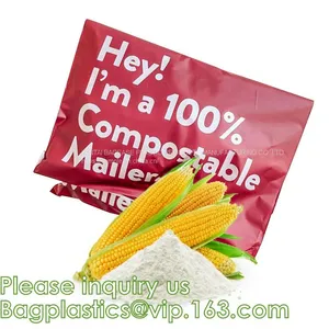 Cornstarch Made Biodegradable Compostable Courier Mailing Plastic Shipping Packaging Bag With Custom Logo CLOTH PACK thumbnail-5