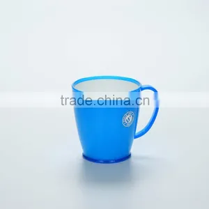 Reusable Cartoon Plastic Cups With Handle --Blue thumbnail-1