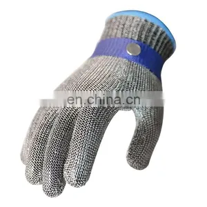 Safety Kitchen Cuts Gloves for Oyster Shucking Fish Fillet Processing 304 Stainless Steel Mesh Cut Proof Butcher Work Gloves thumbnail-4
