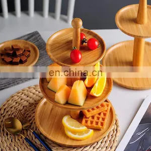 Wholesale Cheap Modern Surprise Wedding Cup Cake Stand Dessert Display Luxury Decoration Wooden 2 3 Tiers Fittings thumbnail-2