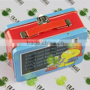 Square Tin Box With Lock thumbnail-1