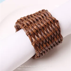 Wholesale Handmade Round Wicker Napkin Ring For Village Wedding thumbnail-1