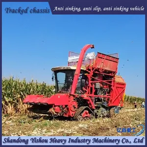 Corn Harvester Modified With Triangular Track Wheels for Anti Slip in Flooded Areas thumbnail-5